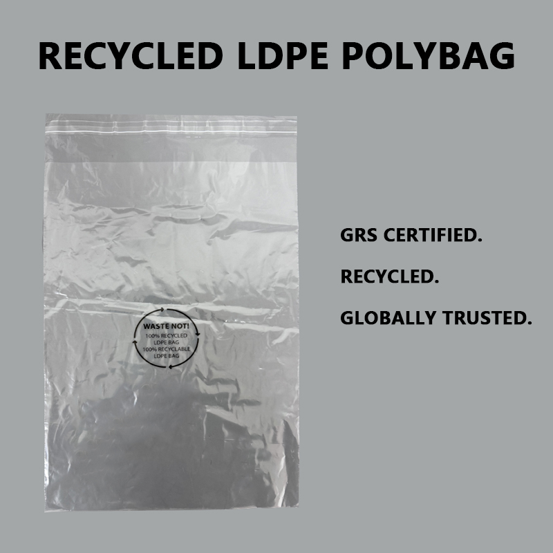 Les sacs en polyéthylène LDPE recyclé certifiés GRS soutiennent l'emballage durable pour les marques mondiales