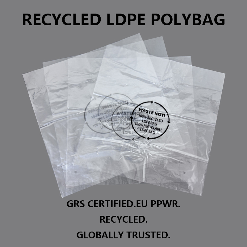 Les sacs d'emballage en LDPE recyclé certifiés GRS soutiennent des solutions d'emballage durables et recyclables