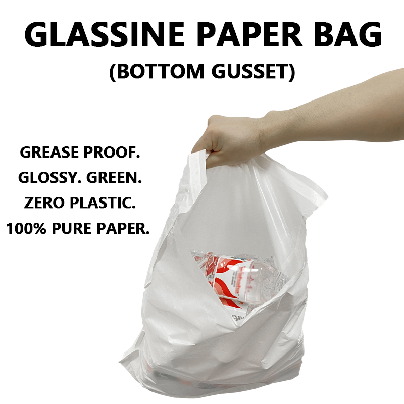 Le sac en papier glassine à soufflet inférieur personnalisé aide les marques à passer à des emballages sans plastique