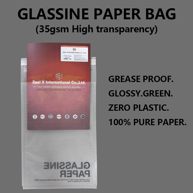 Sac en papier glassine personnalisé PPWR de l'UE pour l'emballage de vêtements durable