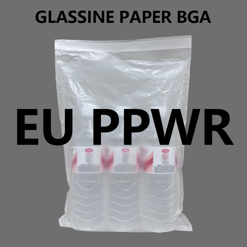 Emballage libre en plastique de papier pur fait sur commande prêt du sac 100% de papier de glassine de l'UE PPWR