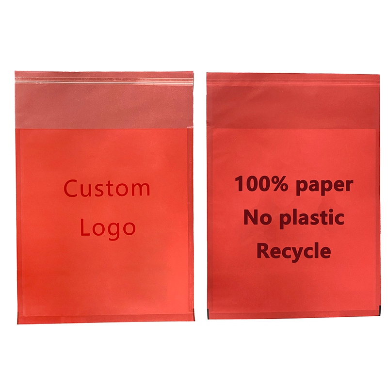 Sac en papier glassine rouge | Impression de couleurs et de logos personnalisés | Emballage écologique